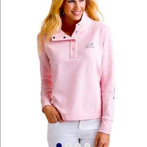 Long-Sleeve Vintage Whale Snap Placket Pullover